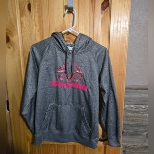 Real Tree Womens Hoodie Size Small  Grey And Pink